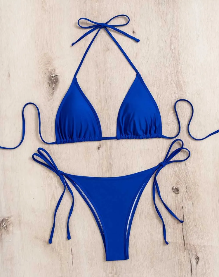 Elegante Halter Bikini Set voor Dames met Verstelbare Bandjes en Comfort