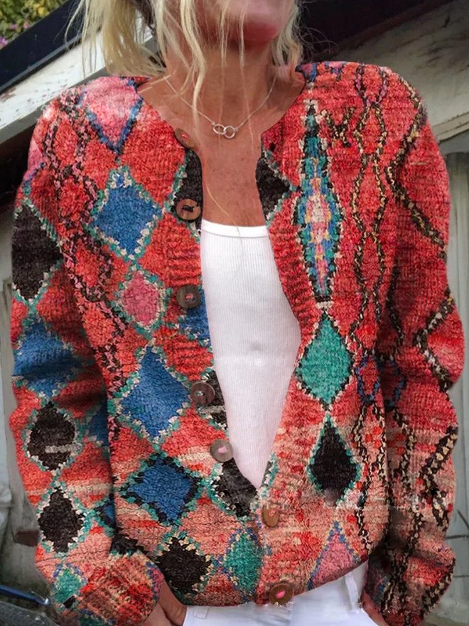 Elegante Comfortabele Gebreide Dames Cardigan met Knopen