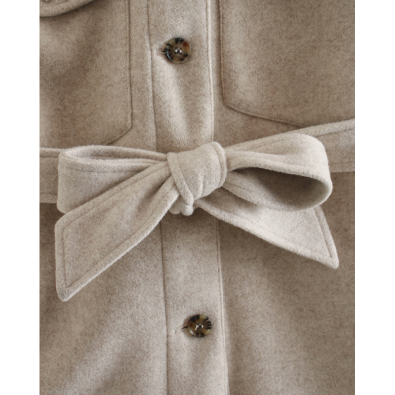 Elegante Comfortabele Dames Wollen Jas met Ceintuur