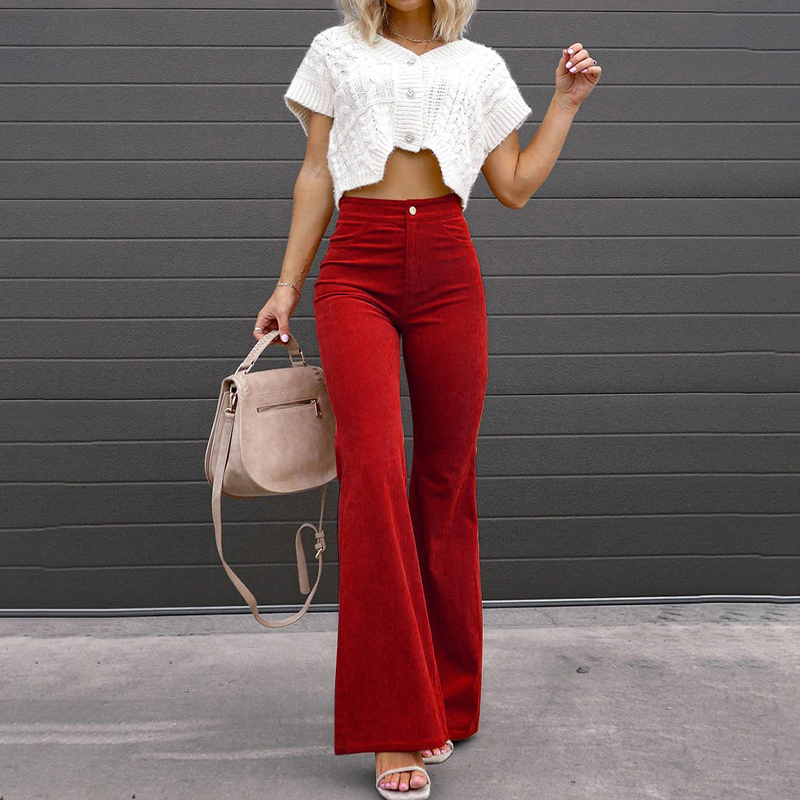 Vivienne | Stijlvolle Fluwelen Broek