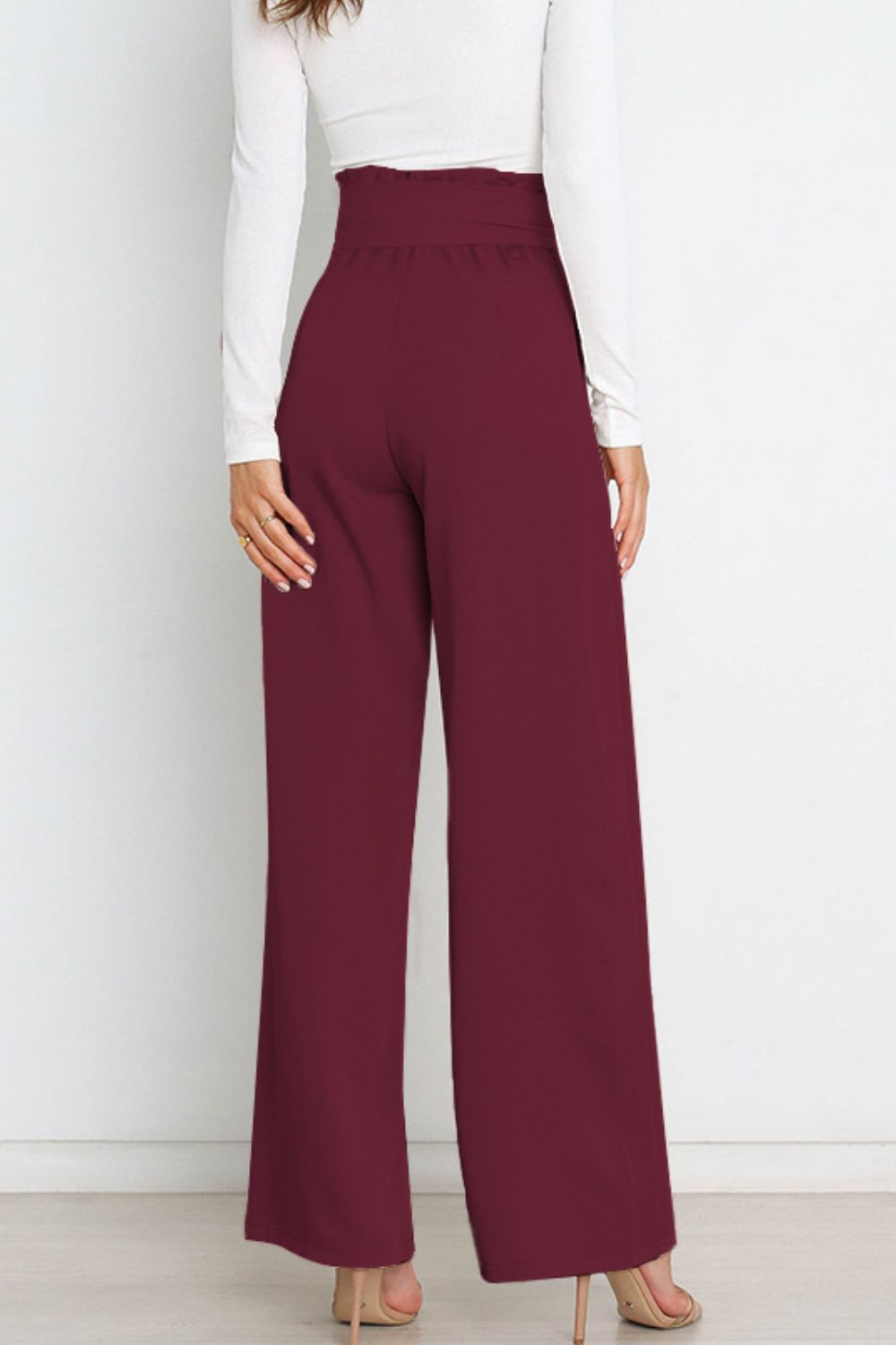 Fenna | High Waist Paperbag Pants with Bow Detail