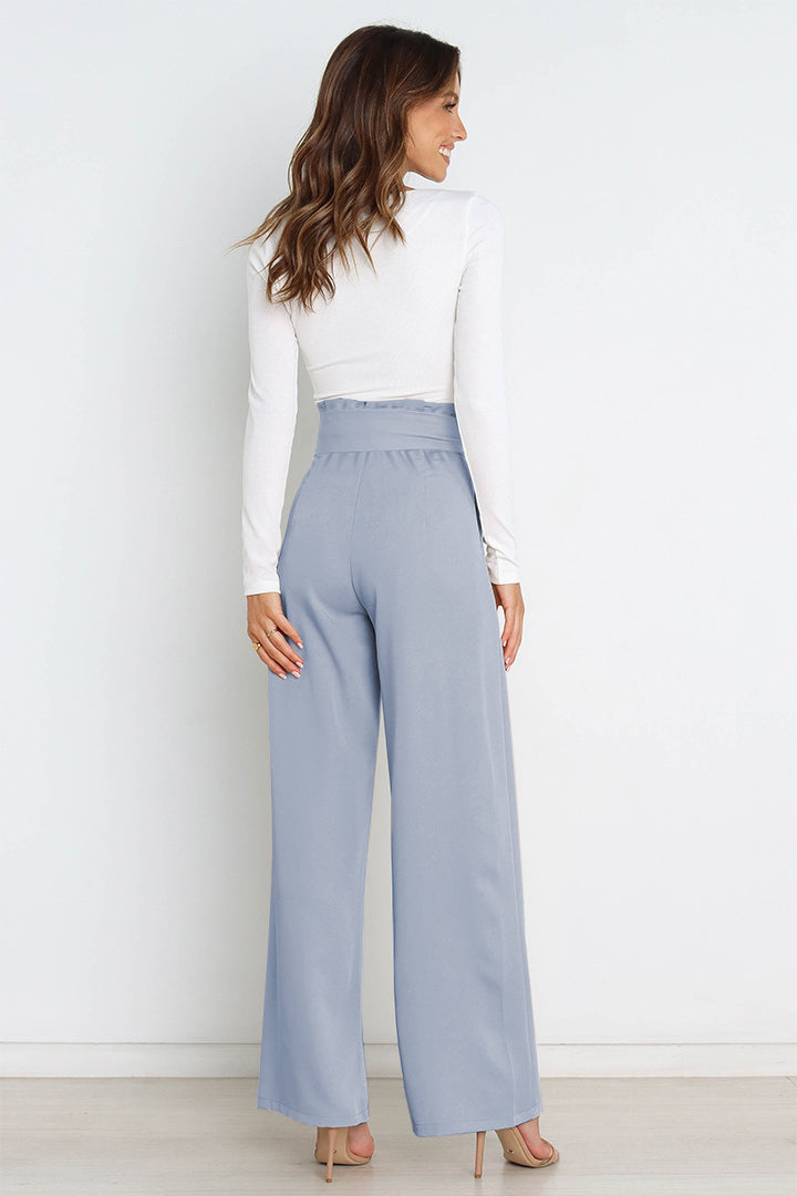 Fenna | High Waist Paperbag Pants with Bow Detail