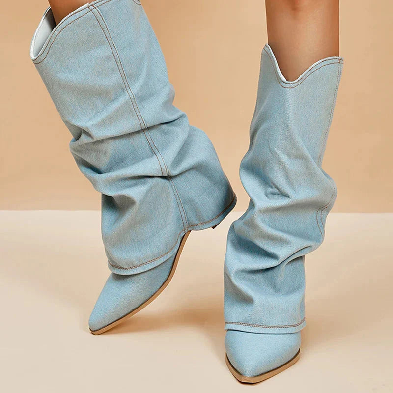 Beverle | Denim Cowboylaarzen - Casual