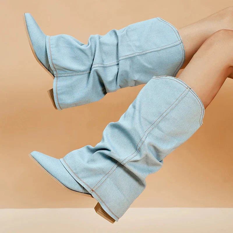 Beverle | Denim Cowboylaarzen - Casual