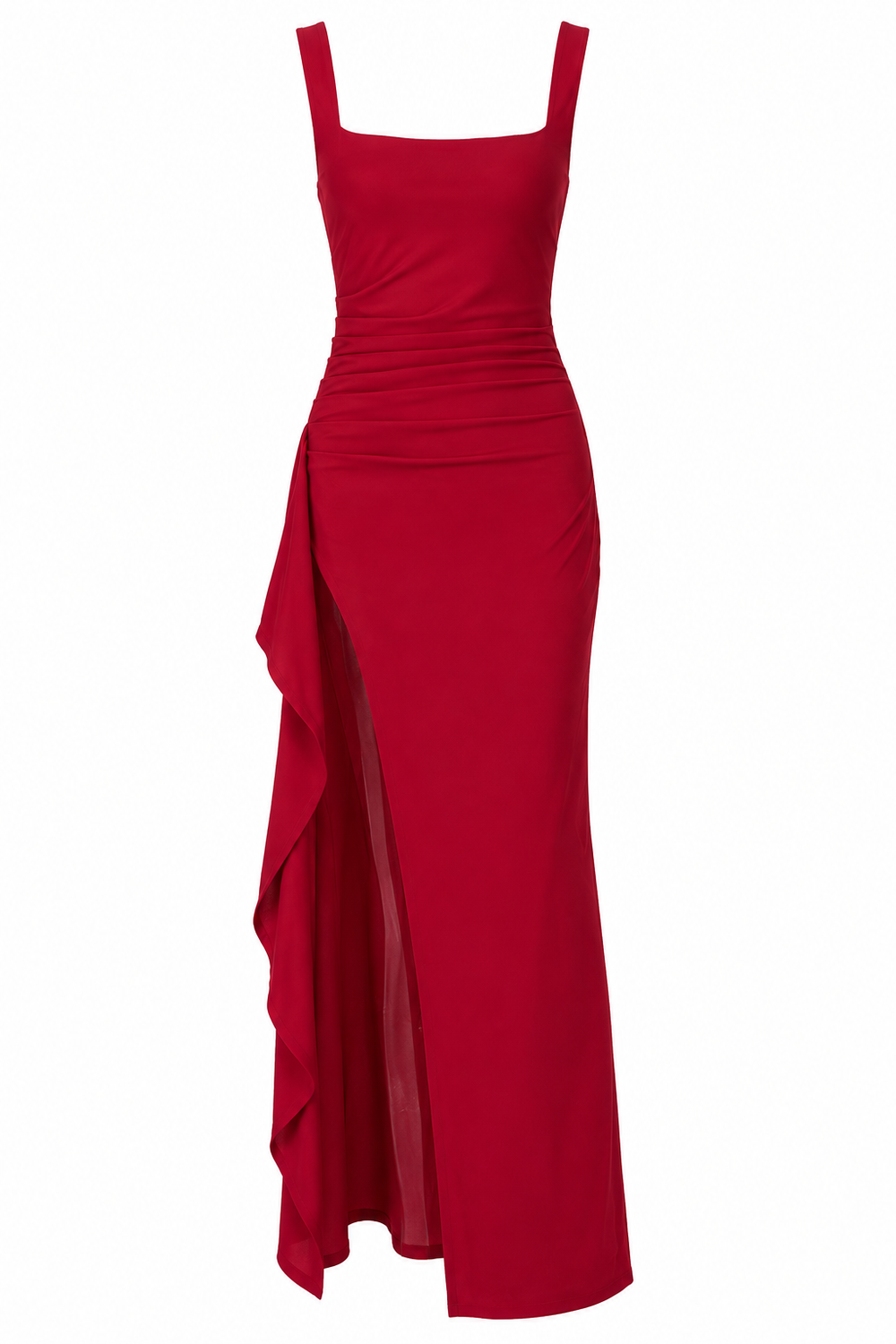 Elegante verfijnde dames avond jurk met split