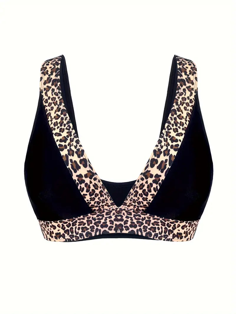 Fayyaza | Leopard Print High-Waisted Bikini Set