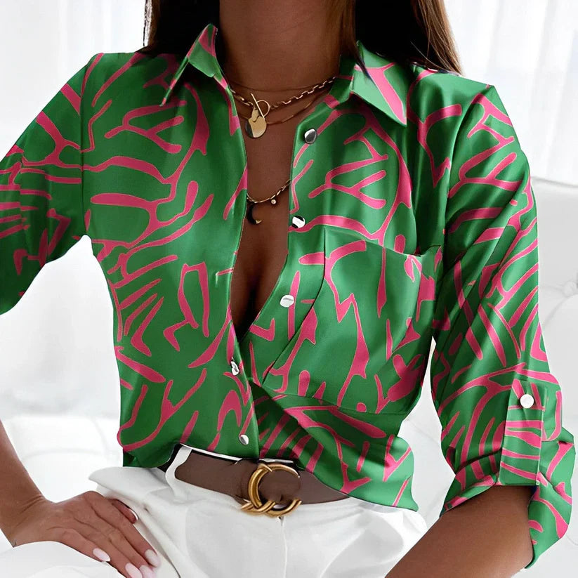 Debbie | Blouse verte élégante