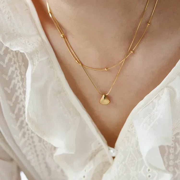 Sasha | Gouden Schelp Ketting