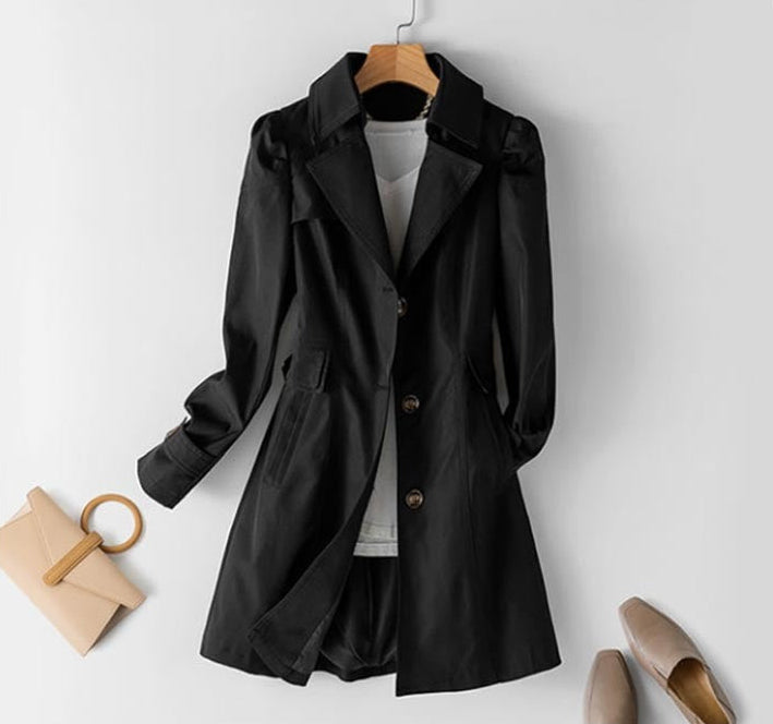 Elegante Stijlvolle Vrouwen Trenchcoat met Knoopsluiting