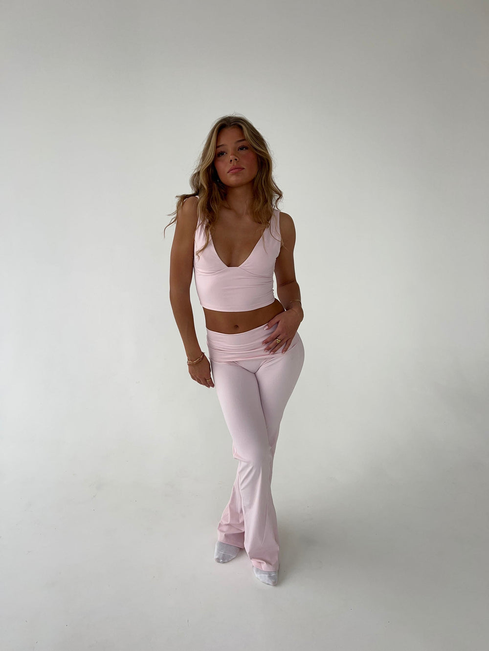 Kyleen | Legging évasé rose