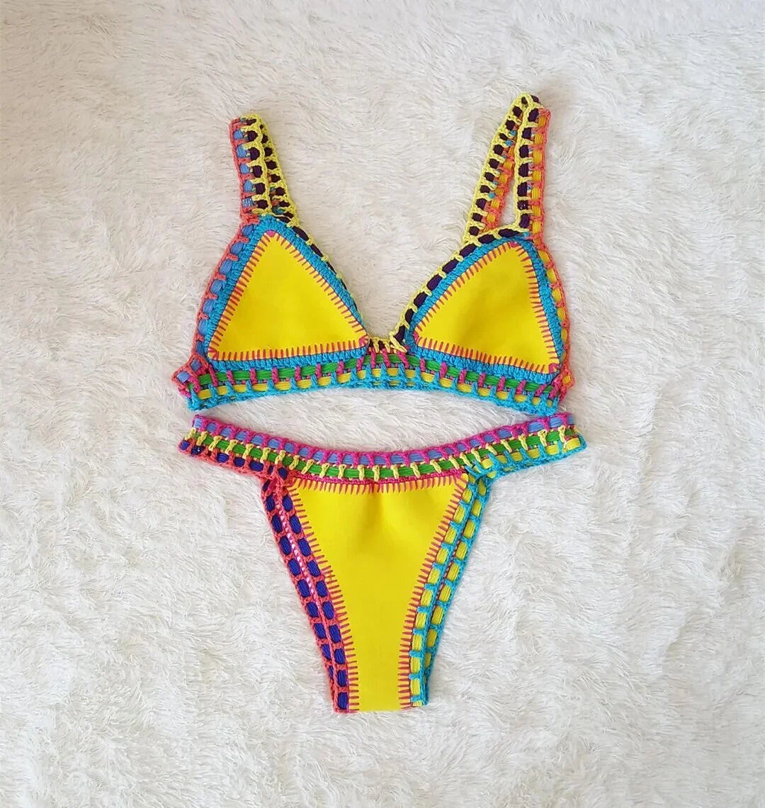 Dory | Gehaakt Boho Bikini Set met Stretch Top