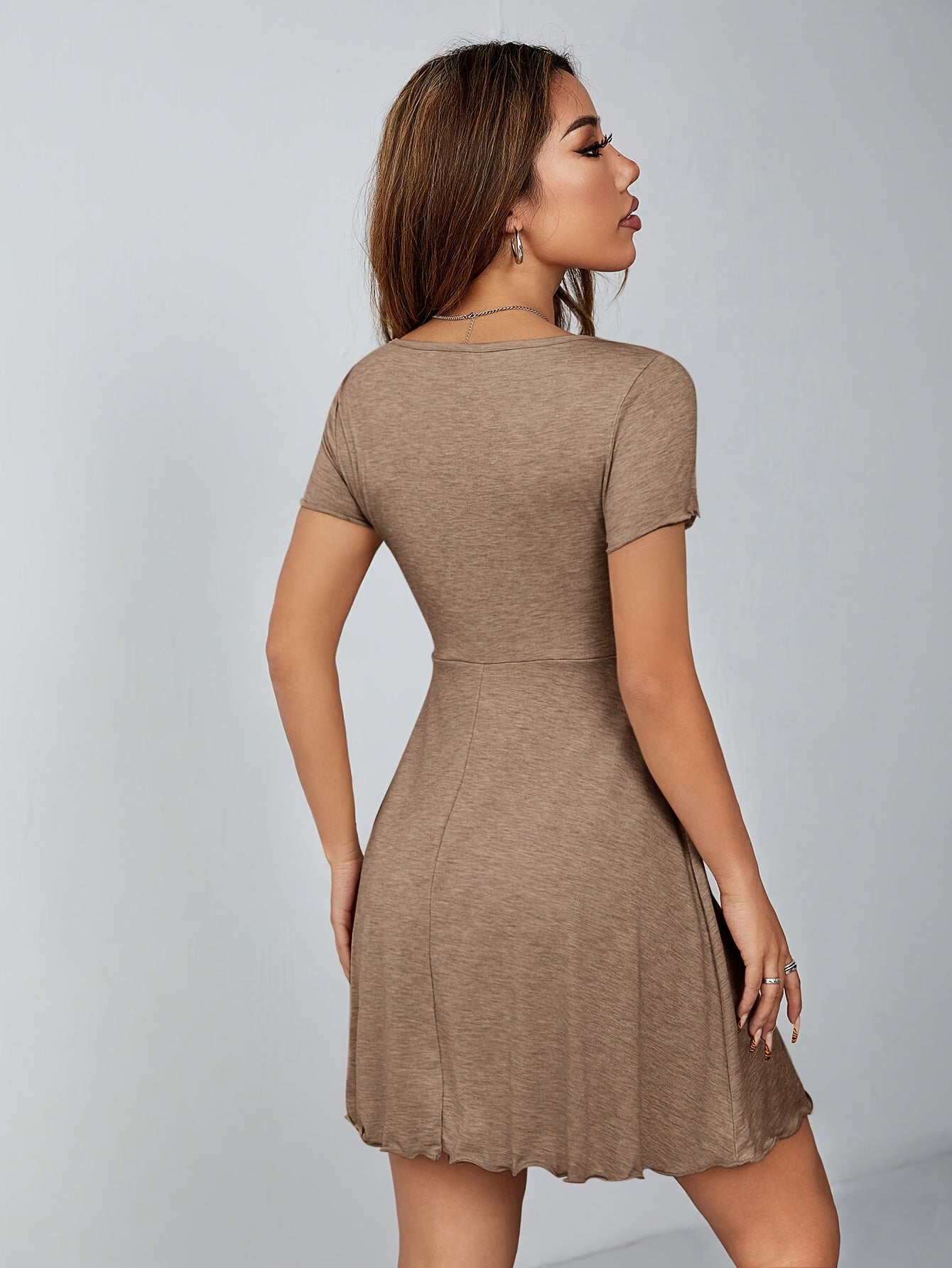 Margrita | Casual Ribbed Tie-Front Dress