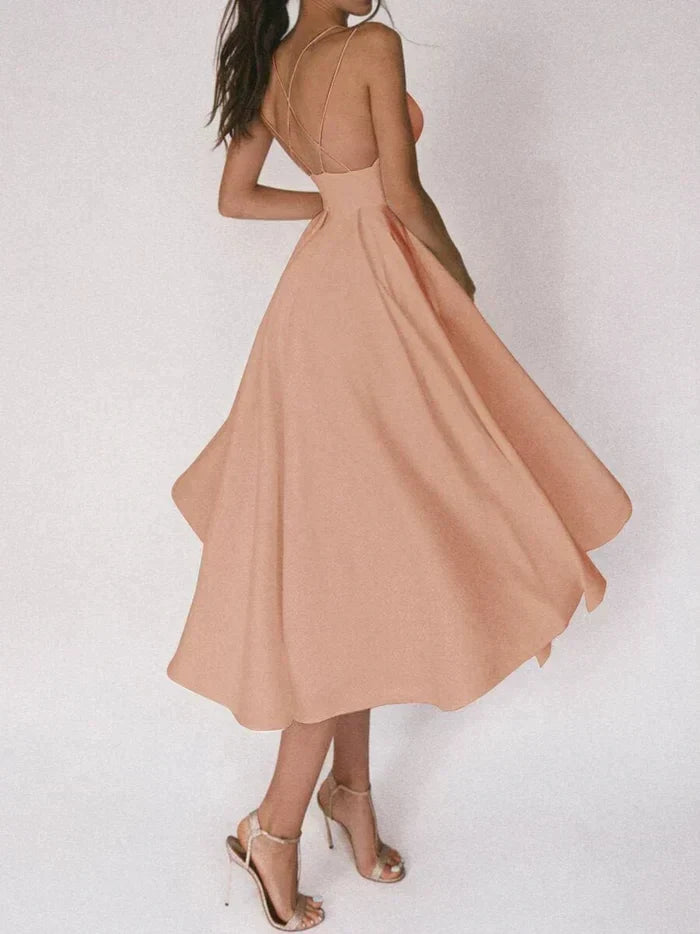 Ermina | Elegante Midi-Jurk met Spaghettibandjes