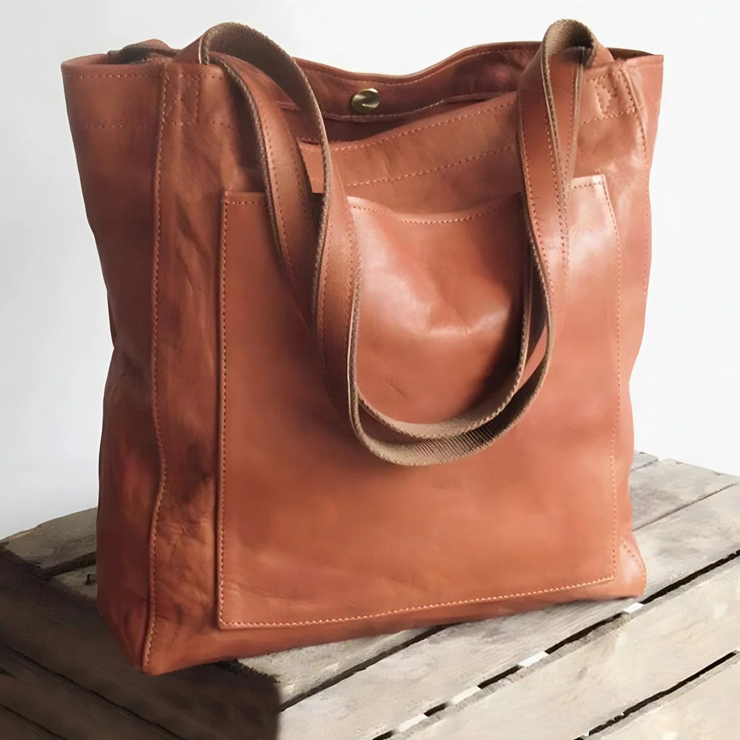 Kamiyah | Leren Shopper Tas