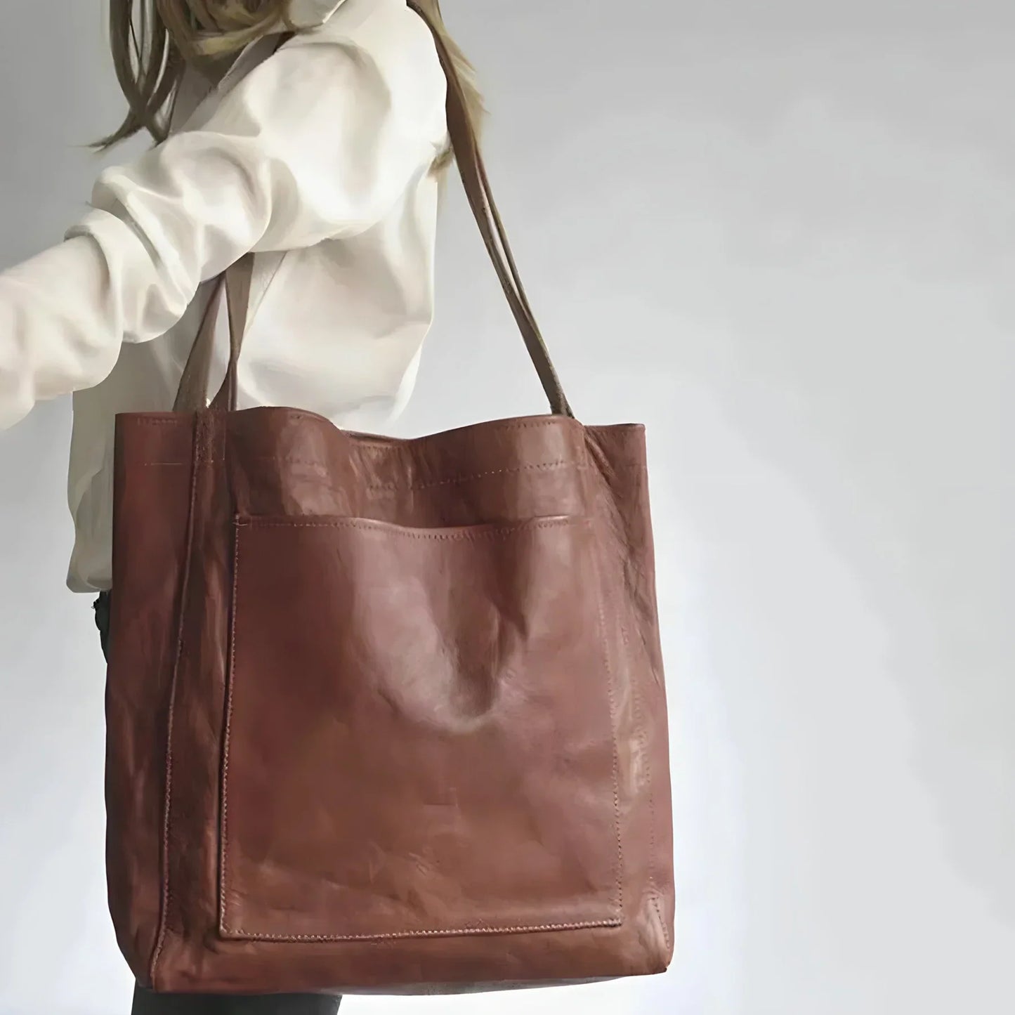 Kamiyah | Leren Shopper Tas