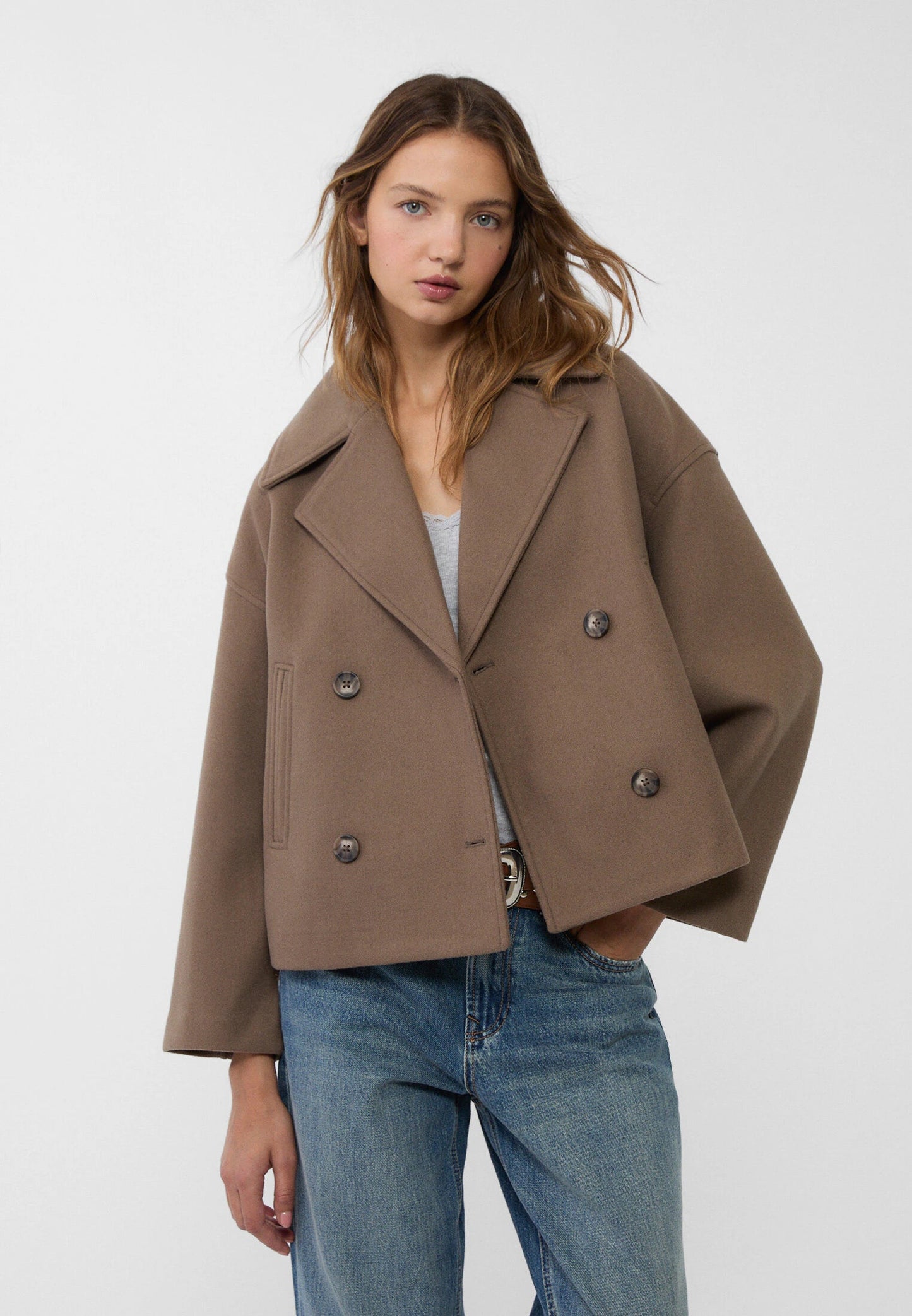Trendy Chique Vrouwen Peacoat Jas Met Knopen
