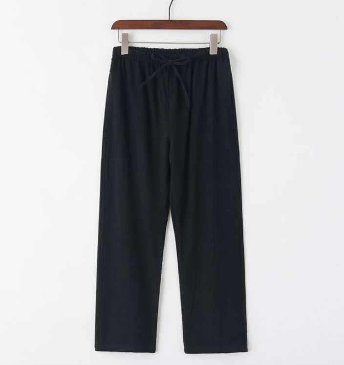 Davy | Luchtige Linnen Look Broek met Trekkoord