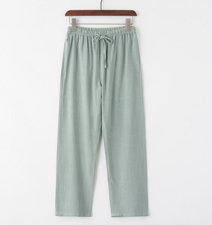 Davy | Luchtige Linnen Look Broek met Trekkoord