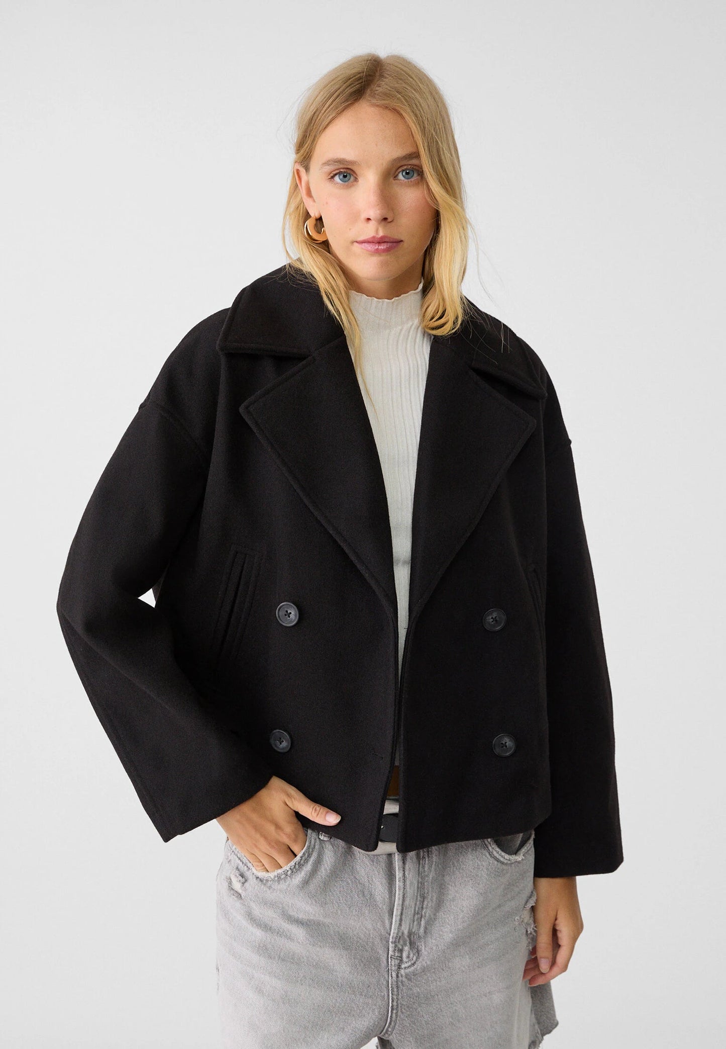Trendy Chique Vrouwen Peacoat Jas Met Knopen