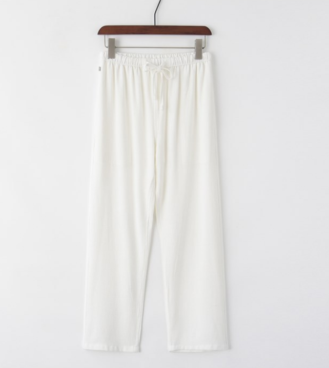 Davy | Luchtige Linnen Look Broek met Trekkoord