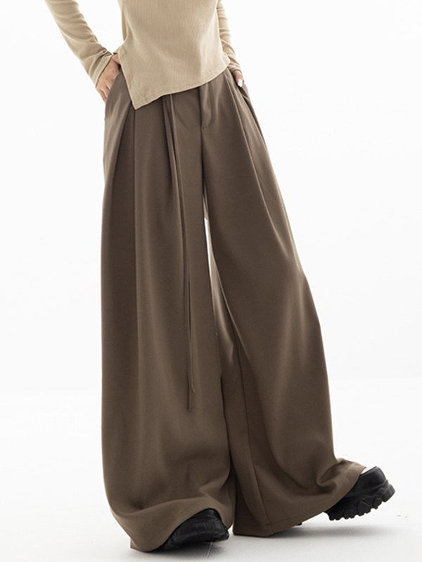 Ren | Wijde Pantalon met Hoge Taille