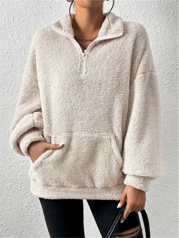Zachte Oversized Dames Fleece Hoodie met Capuchon