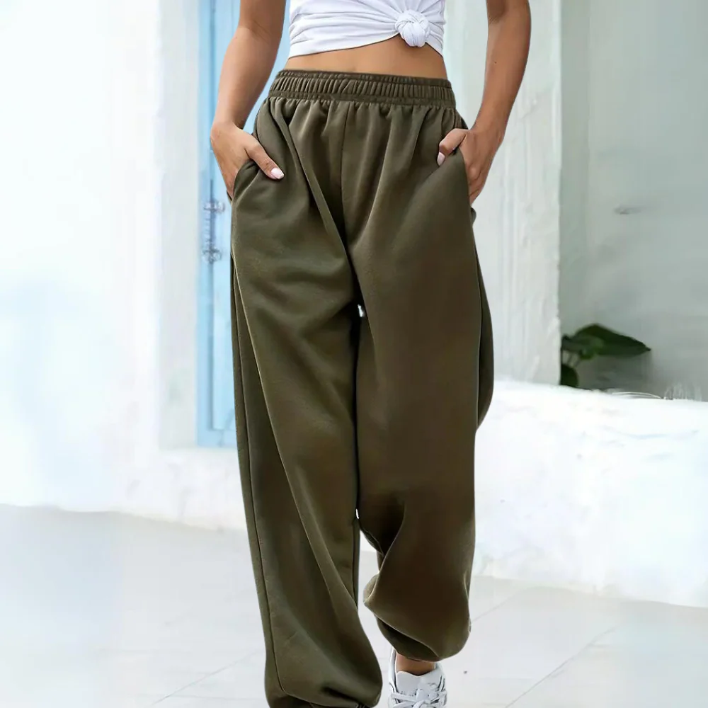 Comfortabele Losse Dames Jogger Met Elastische Tailleband