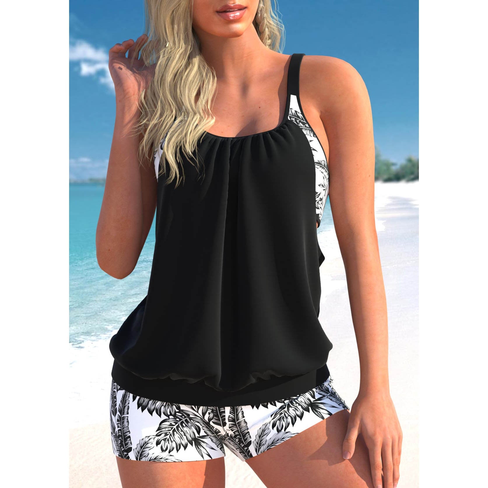 Dympna | Stylish Loose-Fit Tankini Set