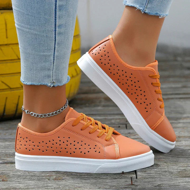 Stylish Women's Sneakers with Airy Perforation