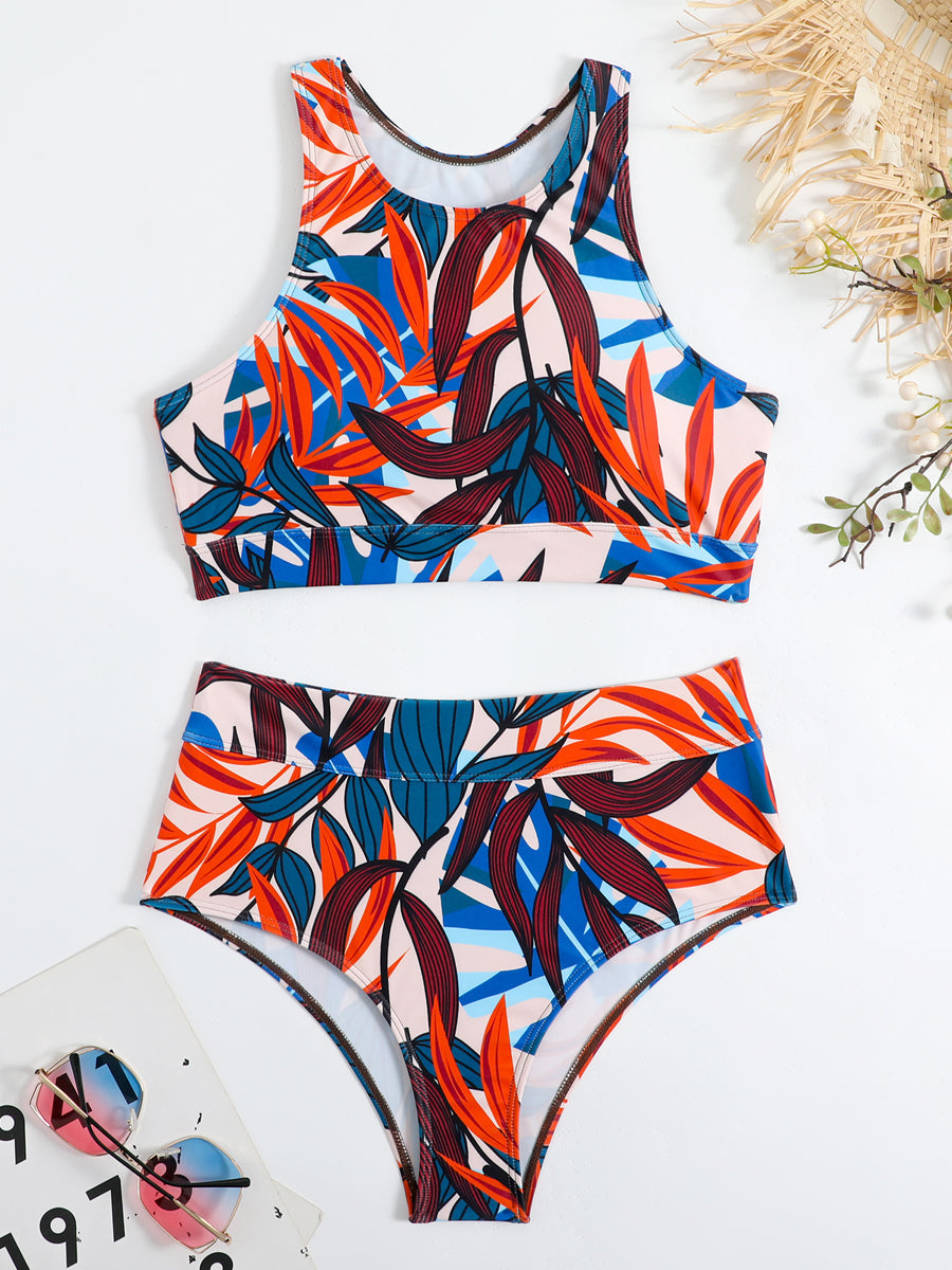 Britney | High-Neck Bikini met Hoog Getailleerd Broekje