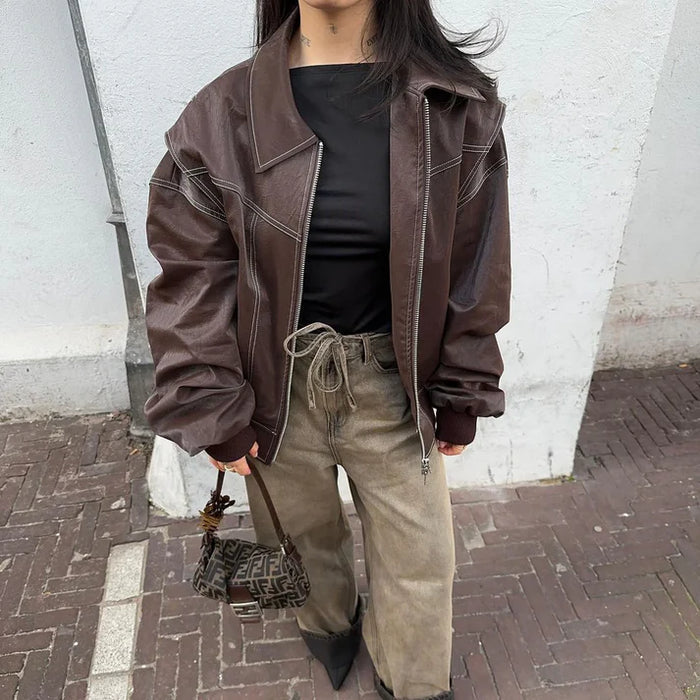 Charlot | Oversized Jack met Rits en Elegante Look