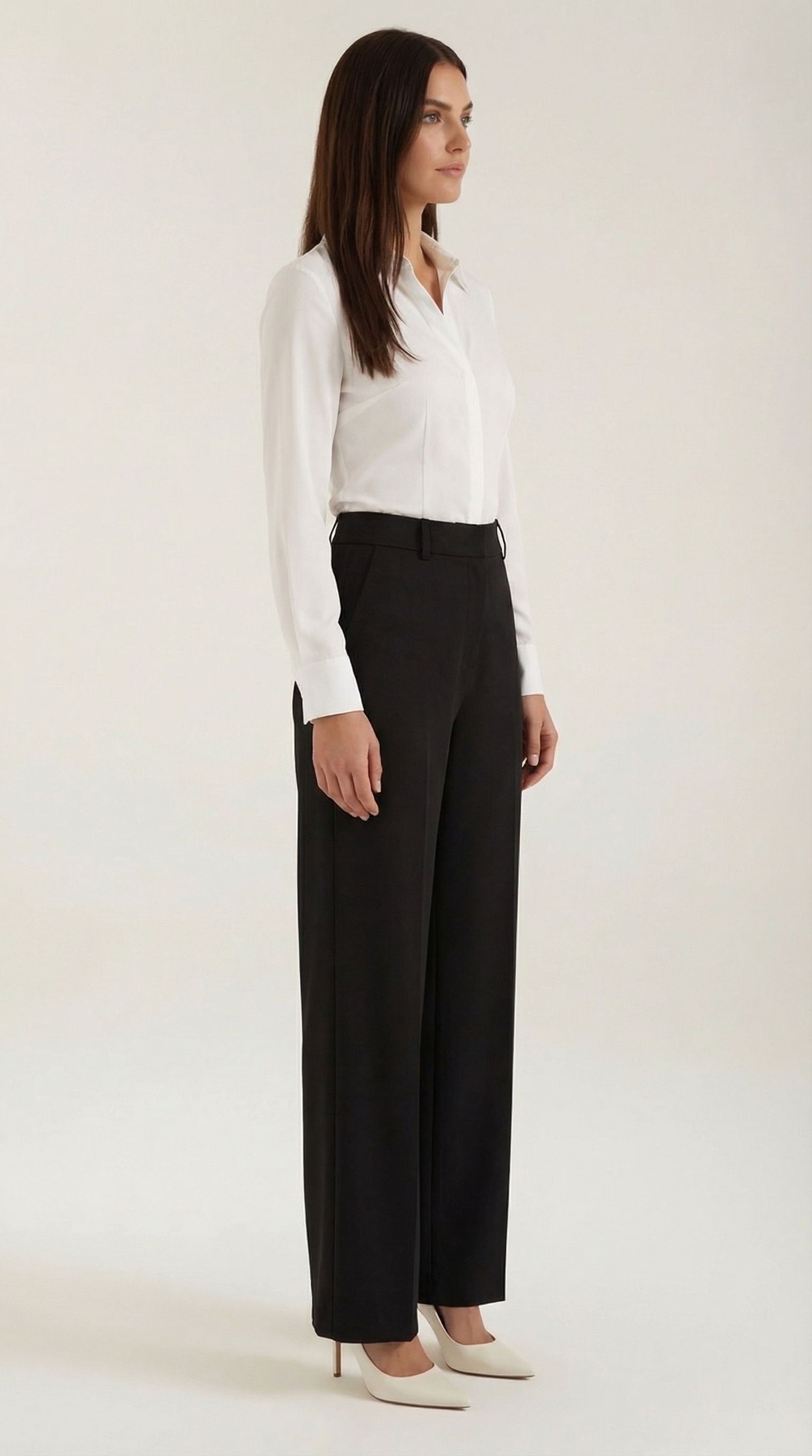 Pantalon confortable pour femmes à taille haute et jambes larges