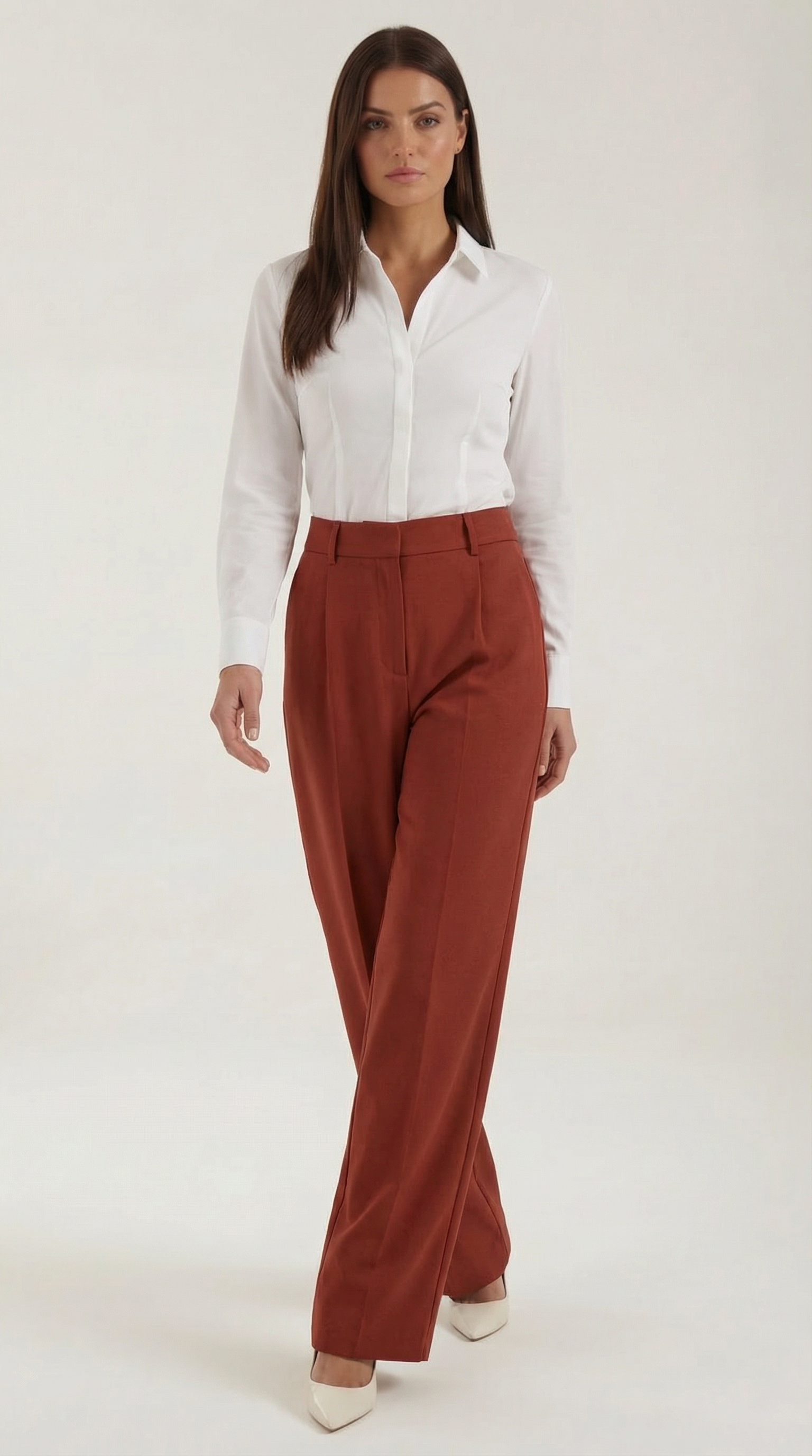 Pantalon confortable pour femmes à taille haute et jambes larges
