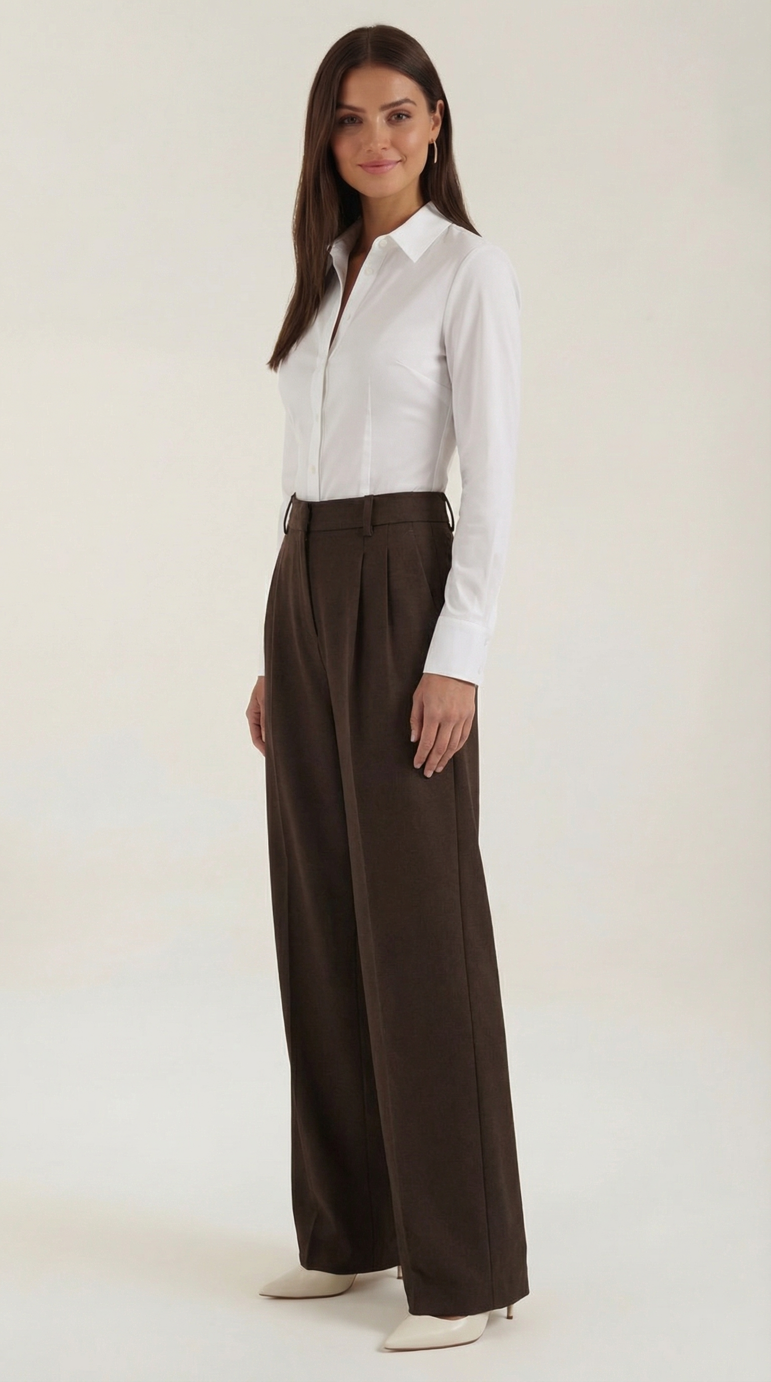 Pantalon confortable pour femmes à taille haute et jambes larges