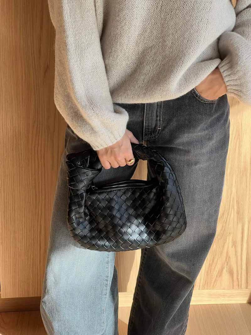 Blair | Luxe Gevlochten Handtas in Metallic