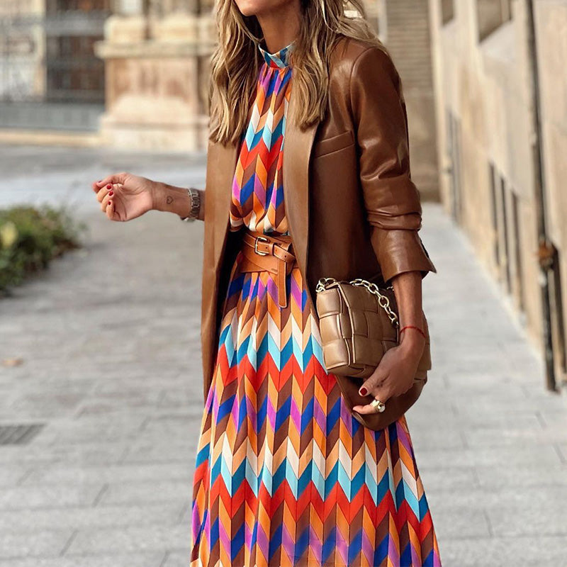 Nohemi | Bold Geometric Print Dress