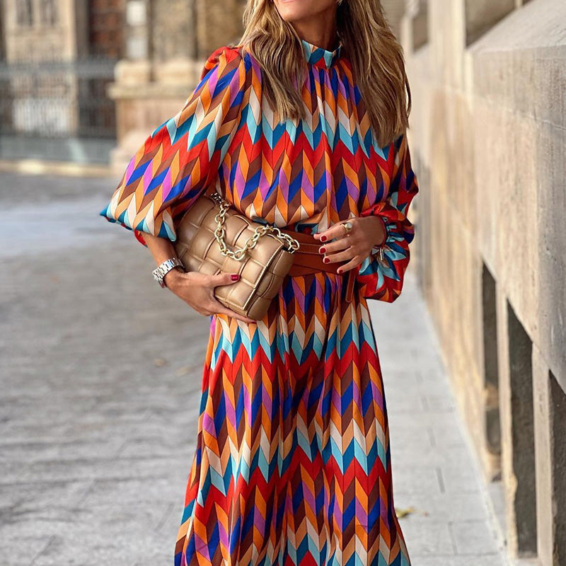Nohemi | Bold Geometric Print Dress