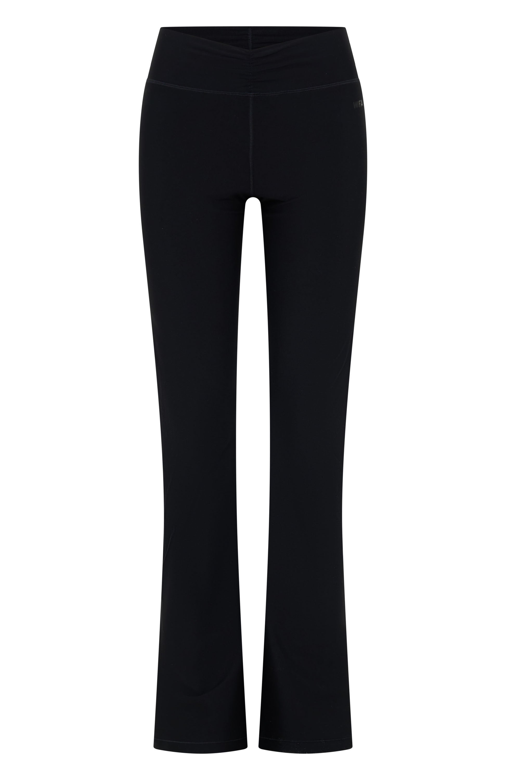 Stijlvolle Zwarte Dames Flared Legging met Hoge Taille