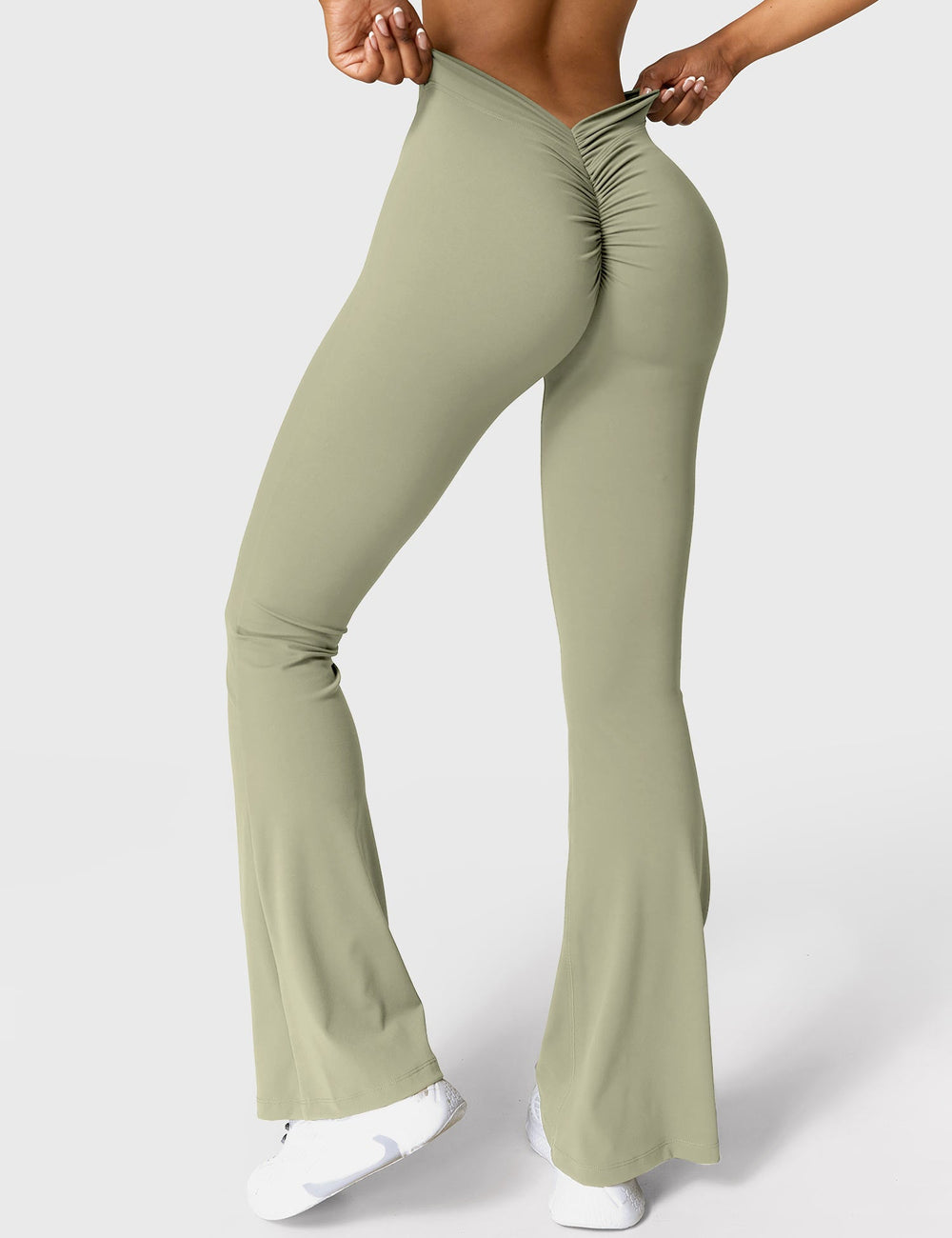 Mary | Leggings Évasés avec Effet Froncé