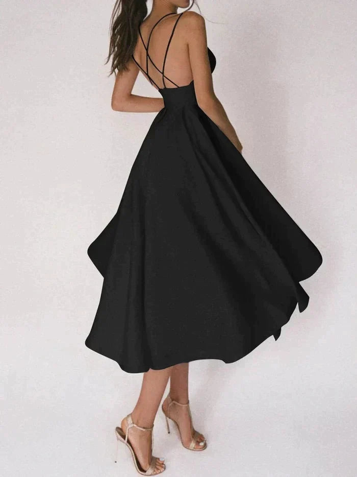 Ermina | Elegante Midi-Jurk met Spaghettibandjes