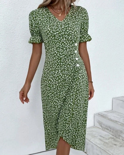 Eliza | Elegante Midi Bloemenjurk