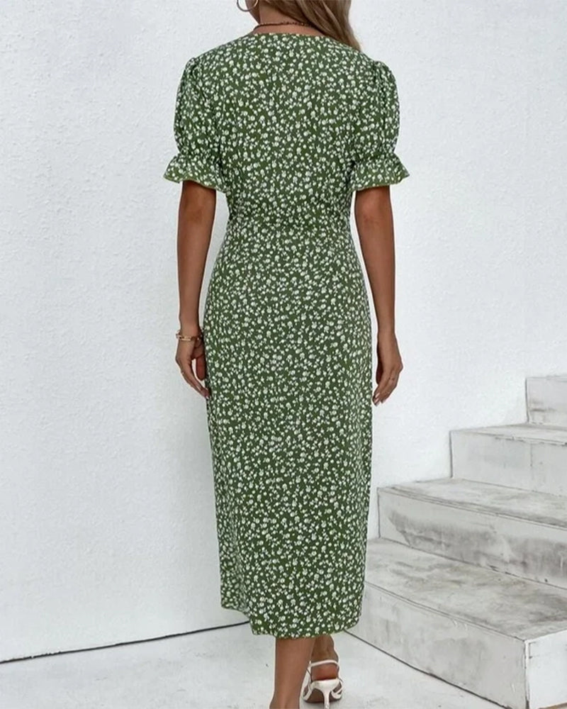 Eliza | Elegante Midi Bloemenjurk