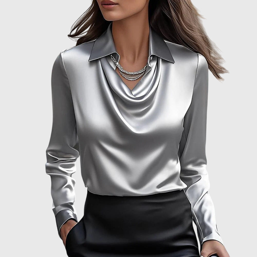 Chique Verfijnde Dames Blouse met Lange Mouwen