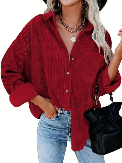 Ainara | Corduroy Button-Down Shirt
