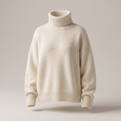 Oversized Gebreide Coltrui met Ribboorden en Lange Mouwen voor Dames