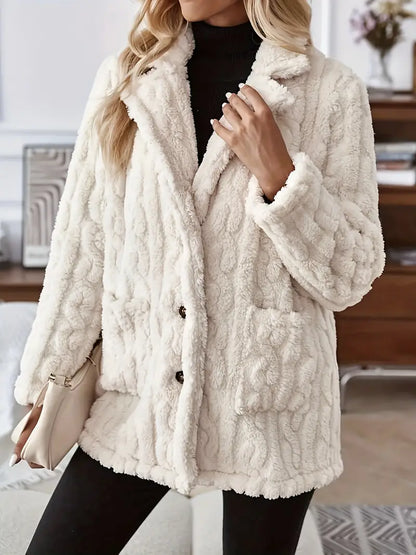 Oversized Zachte Comfortabele Dames Jas met Lange Mouwen