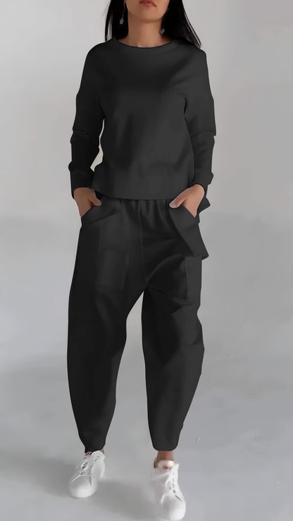 Trendy functionele dames set met lichte sweater look