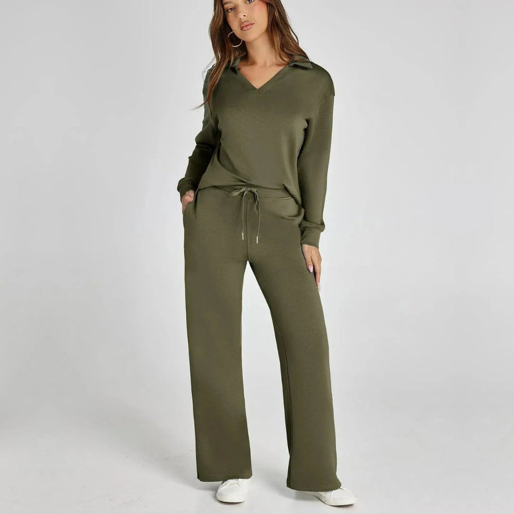 Stylish Women's Loungewear Set with Wide Legs