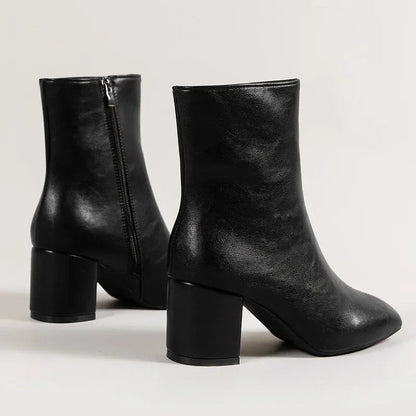 Elegante Comfortabele Dames Enkellaarsjes met Hak