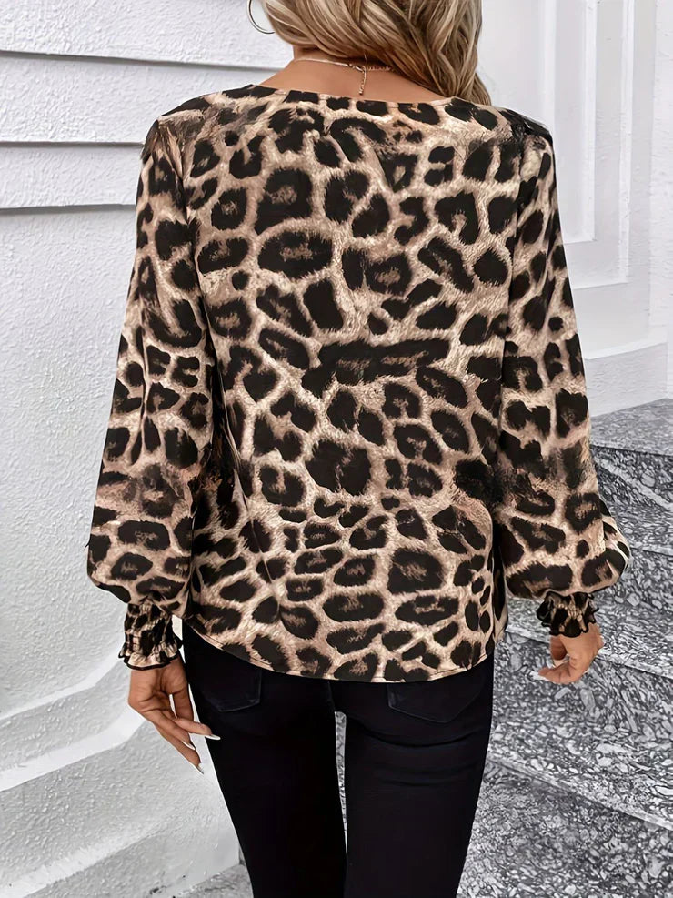 Giulia | Stylish Leopard Print Blouse